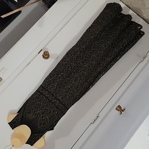 Cardalite Black/Gold Maxi Dress Size L